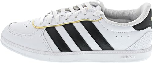 Adidas Unisex Kinder BREAKNET Sleek Shoes JUNIOR, FTWR White/core Black/orange Tint, 39 1/3 EU