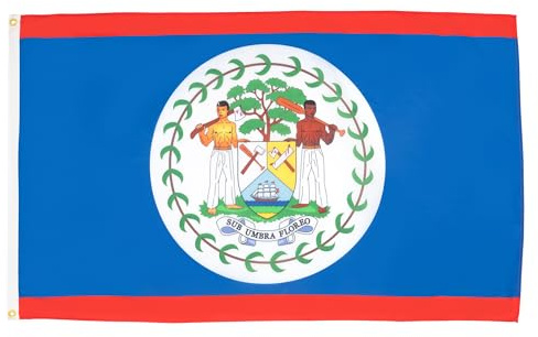 AZ FLAG 10 Beliz-Flagge, 90 x 60 cm, 100% Polyester, mit integrierten Metallösen