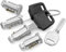 Lot de 4 Antivols Cylindres Argentés,Compatible avec Thule Verrous de Sécurité,Serrure Coffre de Toit,Kit Sécurité Barres de Toit,pour Sécurité Barres de Toit, Coffres et Porte-Vélos