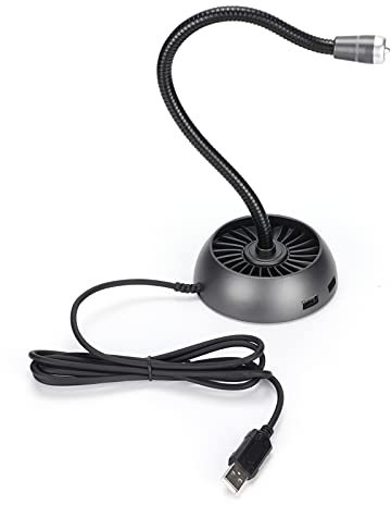 NutriEss Microfono USB Clearing Subour Qualità Professional Registrazione Mic con altezza blu piegabile in metallo pieghevole per chat di gioco Conferentie Black Abs+Metal 1,5m Cavo