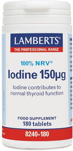 Lamberts Yodo 150 Ug Suplemento - Tabletas, Blanco, 180 Unidades, 180 unidad, 1