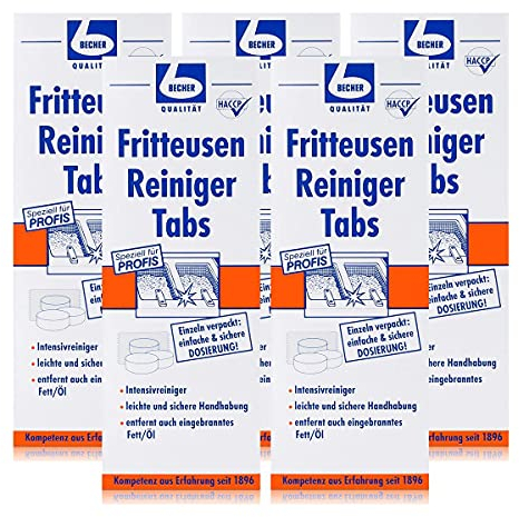 Dr. Becher Fritteusen Reiniger Tabs 500g - Kraftvolle Reinigung (5er Pack)