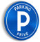 Panneaux rigides Parking privé pour Emplacement Parking - Application sur Poteau, Mur, Porte de Garage - Ultra résistant - Aluminium (Pas PVC) - 20 cm …