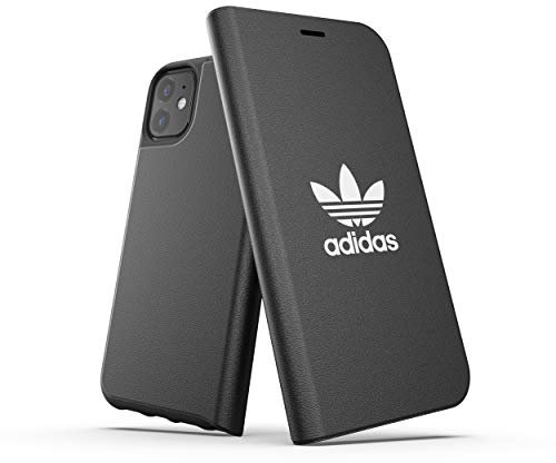 adidas Originals Folio Protective Booklet Mobile Phone Case, Case Compatible with iPhone 11, Black