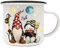 ilka parey wandtattoo-welt Emaille Becher Camping Tasse Winter Zwerg Schneenmann & Name Wunschname Kaffeetasse Weihnachten Geschenk Weihnachtsmotiv eb474