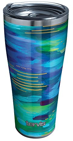 Tervis Etta Vee - Vaso aislado, 30 onzas, acero inoxidable, mar de azul