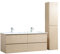 Meuble de Salle de Bain Double Vasque 120 cm + Colonne Chêne Sorrento