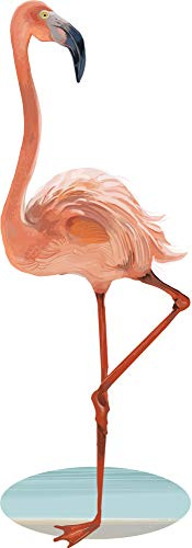 1art1 Flamingos EIN Schöner Flamingo Wand-Tattoo | Deko Wandaufkleber für Wohnzimmer Kinderzimmer Küche Bad Flur | Wandsticker für Tür Wand Möbel/Schrank 135x45 cm