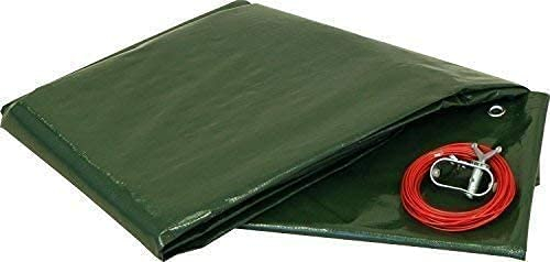 Pool Abdeckplane Poolabdeckung mit 180g/m² für Ovalbecken und Achtformbecken bis 7,30 x 3,60 m