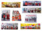 Set of 8 London England Famous Icons Acrylic Foil Fridge Magnets