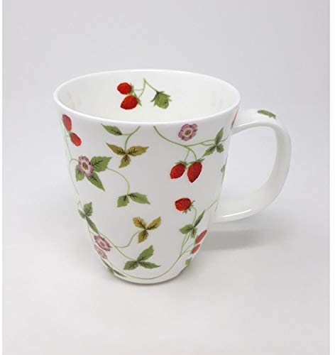 6er Set Tassen, Becher Mirella Erdbeeren für 350ml weiß rot grün TeaLogic