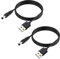 RIIEYOCA Cable de alimentación de 5 V CC, USB 2.0 macho a CC de 5,5 mm x 2,5 mm macho para enrutador, luz LED, altavoz y más, 2 m (paquete de 2)
