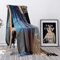 Edcooy XZ04 Boho-Stuhlbezug, bunte Chenille-Quasten, Hippie-Überwurfdecke für Couch, Bett, Sofa, Liegestuhl, Liegesitz, Decke für böhmische Wohnzimmerdekoration, lila (152,4 x 199,9 cm)