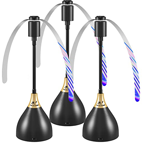 TMACTIME Repellente per Mosche, 3 x Repellente Zanzare Ventilatore Portatile Conveniente da Piegare e Appendere con Interruttore USB C Ventola Anti Insetti | All'aperto, Picnic (Nero)