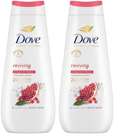 Dove Advanced Care Sulphate Free Body Wash for Women Made with Skin-Natural Nourishers and Micromoisture Provides 24 Hours Renewing Lotion-Soft Softer Skin, 400ml Pack of 2