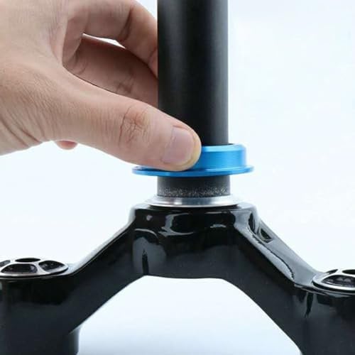 Bike Headset Base Ring, Aluminum Alloy Reducer Adapter for Tapered Fork Design (B)