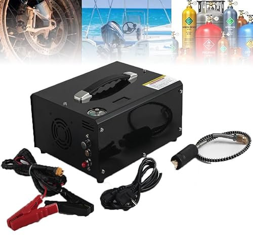 Portable Pcp Air Compressor(4500psi 30mpa) - External Power Supply + Fan Cooling, Pcp Air Compressor, Fast Inflation - Dive Tanks, Hpa Tanks,220v-12v