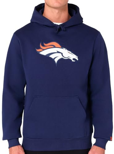 New Era Denver Broncos NFL Team Logo Hoody Blau Kapuzenpullover - M