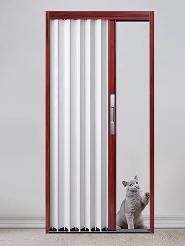 Falttüren für den Innenbereich, 61 66 70 80 90 100 120 140 160 180 200 cm, Falttür für Schrank/Bad/Schlafzimmer/Speisekammer/Fenster/Schuppen, Schiebetüren für Türen (Farbe: B x H,