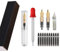 SIPLIV Majohn Wancai Mini Fountain Pen Pocket-Size Travel Pen Iridium Fine Nib Fountain Pen with 3 Pen Nibs, Short Size Eyedropper and 20 Black Ink Cartridges - Transparent