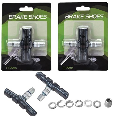 V-Brake Bremsbeläge,2 Paar Fahrrad Bremsbeläge mit Bolzen,Fahrrad Bremsbacken,Bremsklötze für V-Brake Bremsbacken, Bremsen Fahrradbremsen für MTB, Klötze Bremsschuhe