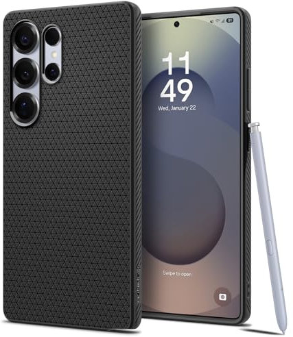Spigen Liquid Air Hülle Kompatibel mit Samsung Galaxy S25 Ultra -Schwarz