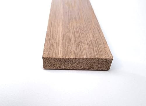 10 listelli in legno di quercia massiccia, 8 mm di spessore, 60 mm di larghezza, 10 – 120 cm di lunghezza, battiscopa in legno (10 cm di lunghezza)