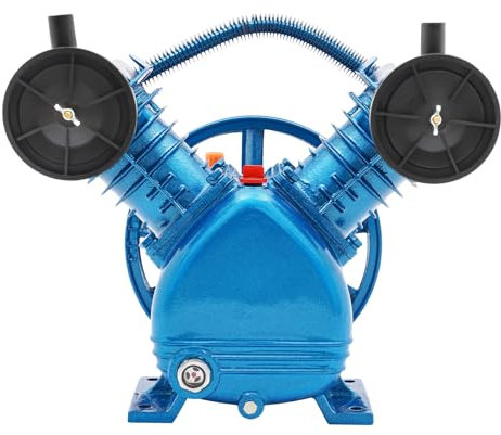 MEHOOSPVN Kompressor 2200W Druckluft Aggregat Auspuffkapazität 250L / min 2 Zylinder Luftkompressor Pumpenkopf 3HP 2-Kolben-V-Stil Zweizylinder Luftkompressor Pumpenkopf 1050 U/min 8 Bar 115 PSI