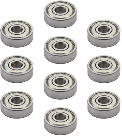 10 Stück Rillenkugellager 626RS 6 x 19 x 6 mm, doppelt versiegelt, Kugellager für DIY, Motoren, Drehbänke, Fräsmaschinen, 3D-Drucker, niedrige Drehzahlen und komplexe Umgebungen