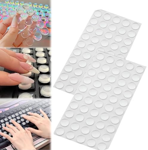 ZANWANXIN Bubble Stickers for Keyboard, Keyboard Cover for Long Nails, Keyboard Bubbles for Long Nails, Keyboard for Long Nails, Keyboard Stickers, Long Nail Keyboard Cover (10 * 3mm/0.39 * 0.11in)