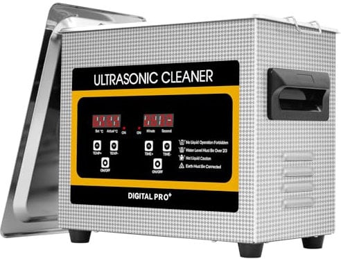 3.2L Ultrasonic Cleaner, 100W Stainless Steel Heated Cleaning Machine,Digital Ultrasonic Cleaning Machine,with Heater and Timer, rofessional Ultra Sonic Jewelry Cleaner for Glasses, Rings, Small Parts