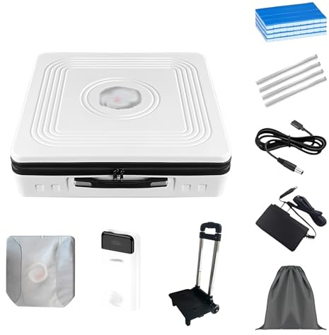 ZNQNDSR Automatische Mahjong-Maschine Für Reisen Im Freien, Tragbarer Mini-Kartenspieltisch Für Campingplätze, Hauspartys Und Picknicks(White)