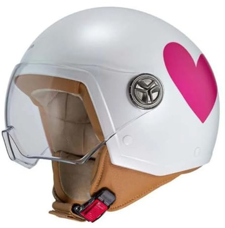 Helmets NZI Jethelm Zeta 2 Achat Ruiz De La Prada Weiß und Rosa, vollständig zugelassen 22.06 (M 57/58)