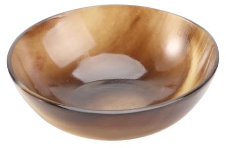 Mikinona Natural Buffalo Horn Shaving Bowl for Men – Handcrafted Shaving Soap Cup Smooth Finish