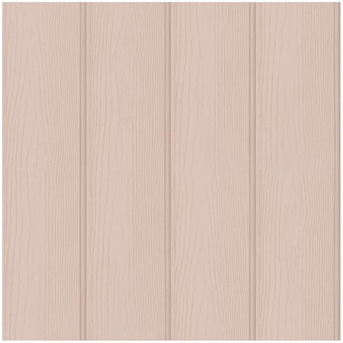 YöL Tongue and Groove Pink Wooden Planks Panel Wallpaper - Washable Paste The Paper - Versatile Contemporary Modern - Feature Statement Wall - Kids Room Bedroom Living Room Lounge