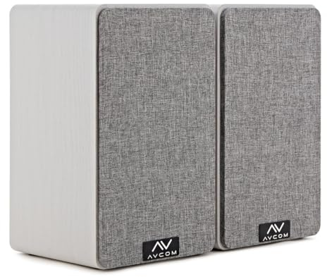 AVCOM Passive 5” Bookshelf Speakers 2 x 45W, White