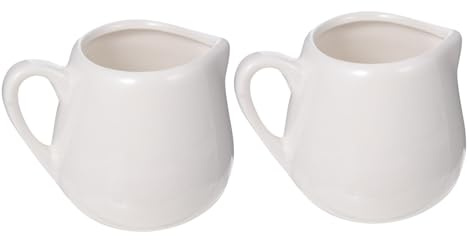 NUOBESTY 2 piezas Mini Jarra de con Asa para Salsa y Leche para Cocina y Comedor Diseño Ergonómico para Uso Cómodo y Seguro