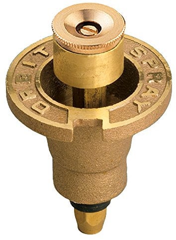 Orbit 54070 Aspersor de latón con Cabezal de Descarga emergente con Boquilla de pulverización de patrón Completo
