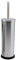 Harbour Housewares Toilet Brush and Holder - Brushed - Pack of 1 - Round Toilet Bowl Brush & Holder Stainless Steel Bathroom Deep Cleaning Scrub