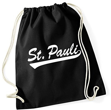 Racker-n-Roll ST. PAULI Gymbag Turnbeutel aus Bio Baumwolle, schwarz