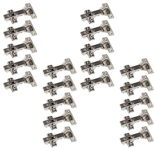 20 x SOTECH Bisagra de olla T45 Tope de esquina con amortiguador + Bisagras de placa cruzada Bisagras de cazoleta (disponibles como juego de 6, 10, 20 o 30!)