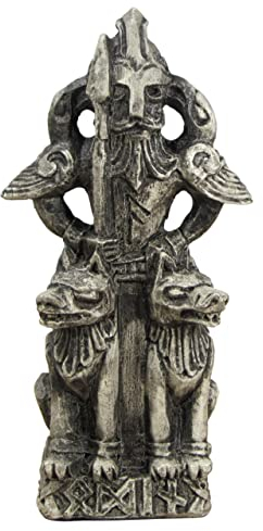 Dryad Design Dekofigur Odin, Motiv: Nordischer Vater, Stein-Finish