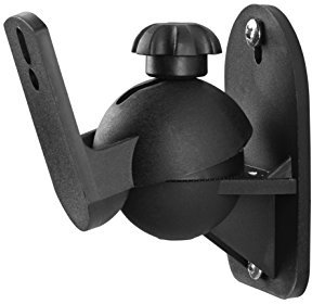 One For All Universal Wall Mount Speaker Bracket – Fully Adjustable – Max weight 3Kg. – black –WM5330
