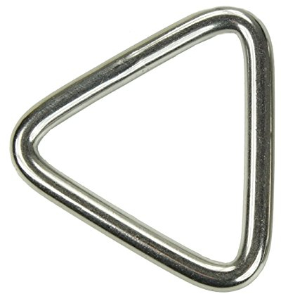 Karabiner & Mehr 5X KAMERO Edelstahl V4A, Ring, dreieckige Form, 6x40mm, Triangel, Triangle, rostfrei