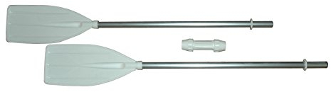 Scoprega Paddel für Schlauchboote, Alu Doppelpaddel 140-220 cm 25mm Weiss
