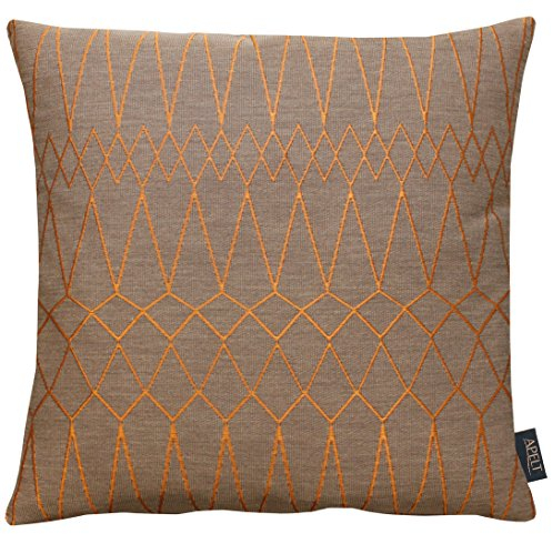 APELT Teatro 46x46 70 Kissenhülle, Polyester, taupe / kupfer, 46 x 46 cm