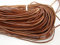 Leather Cord Flat Square 3 mm x 2 mm Brown 10 m Length Selectable