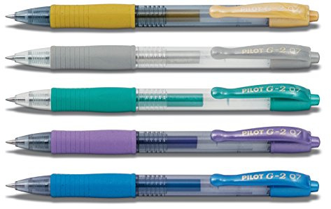 Pilot Gelschreiber G2-7 (Langer Stift 5 Farben Metallic)