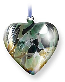 Nobile Glassware Mouth Blown August Birth Gem Heart 1697-17