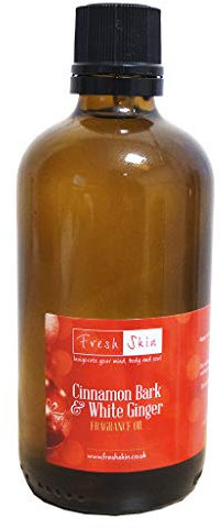 Freshskin Beauty LTD | Cinnamon Bark & White Ginger Fragrance Oil 100ml - Candles, Bath Bombs, Soap Making, Reed Diffusers & Wax Melts - Cosmetic Grade - Vegan Friendly